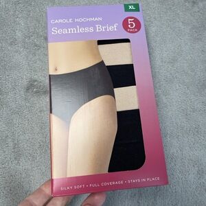 Carole Hochman Womens XL Seamless Brief Dark/Light e0483